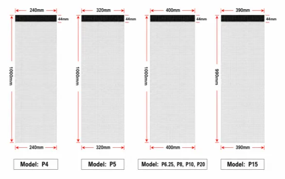 Multiple Sizes Can Be Mixed for Large Transparent LED Walls