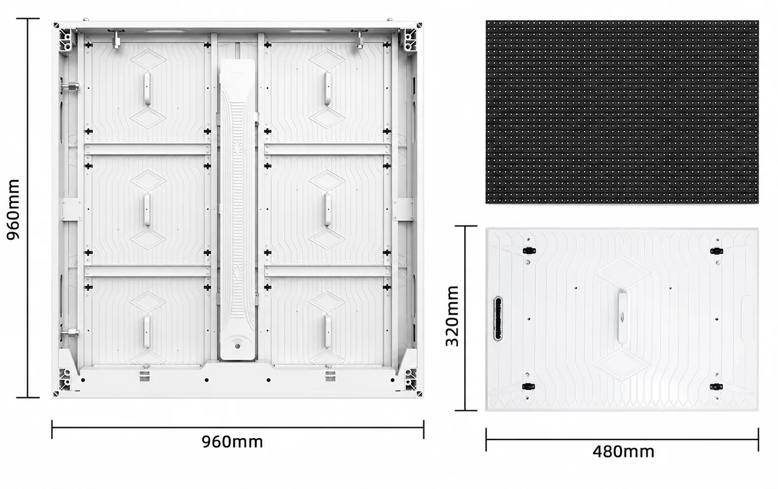 960×960mm Aluminum Cabinet