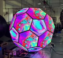 P1.53 Football (Soccer) Shape LED Display: Precision Creative Geometry